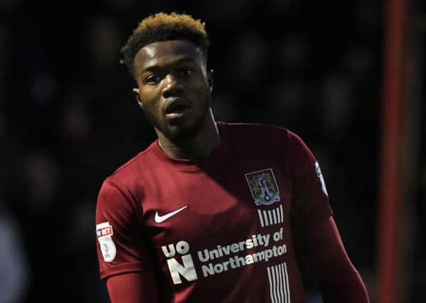 Gboly Ariyibi made his Cobblers debut against his former Milton Keynes Dons team-mates on Saturday (Pictures: Sharon Lucey)
