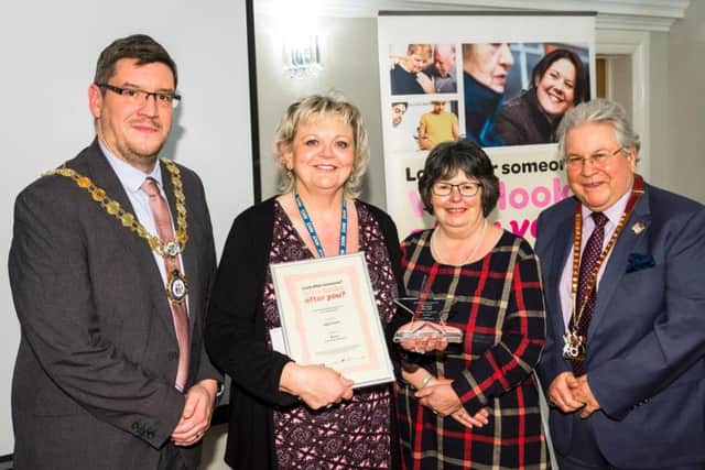 Adult carer winner Jayne Evans.