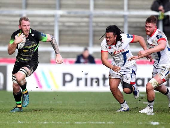 Ben Nutley scored for Saints at the AJ Bell Stadium (pictures: Sharon Lucey)