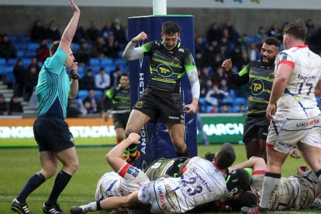 Saints scored from the final play of the game to beat Sale on Saturday (picture: Sharon Lucey)