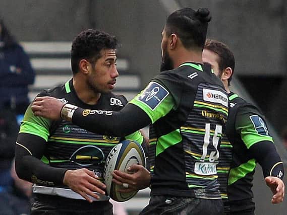 Ken Pisi's score sparked Saints into life at the AJ Bell Stadium (pictures: Sharon Lucey)