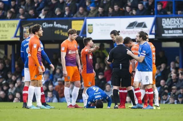 Danny Rose broke his leg and looks likely to be out for the season after challenging a drop ball with former team-mate John-Joe O'Toole. Pictures: Kirsty Edmonds