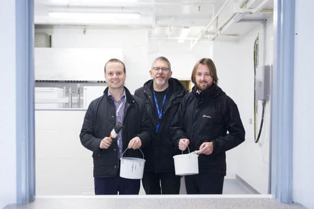 L-R: Barclays employee Ahmet Ali, chief executive of Northampton Hope Group Robin Burgess and Dean Lynes.
