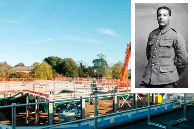 Walter Tull will name one of the new wards at NGH. A new Emergency Assessment Unit is also under construction and should open at the end of summer 2018.