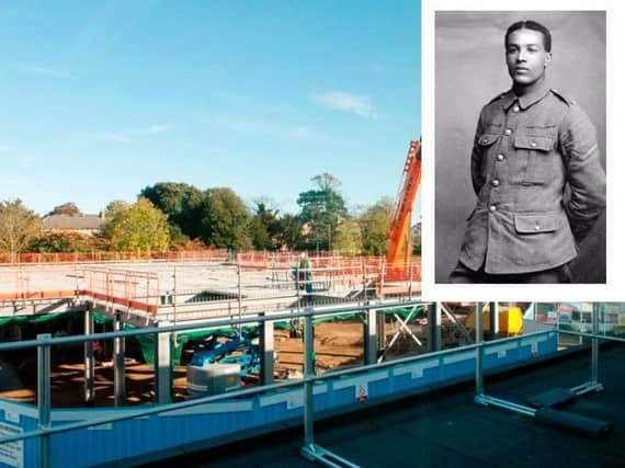 Walter Tull will name one of the new wards at NGH. A new Emergency Assessment Unit is also under construction and should open at the end of summer 2018.