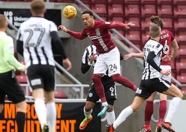 Shay Facey in action for the Cobblers against Rochdale on Saturday (Picture: Sharon Lucey)