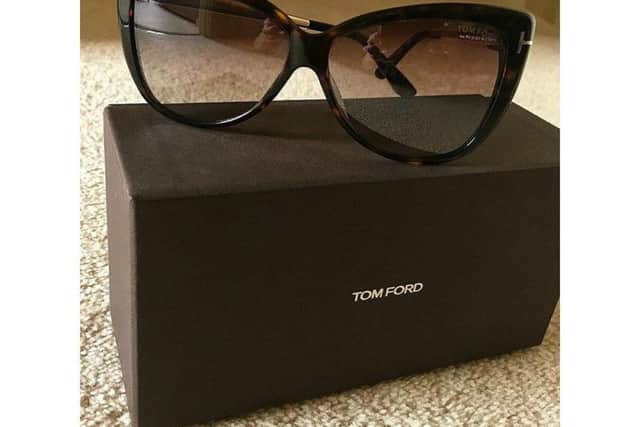 This pair of Tom Ford sunglasses was also stolen from Ms Mills' car