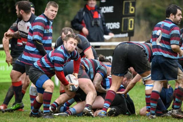 Action from Boys Brigade Old Boys' 9-7 defeat to Biggleswade in Midlands Three East