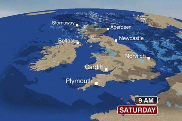 The curved BBC weather map was introduced in 2005 (Photo: BBC) NNL-180702-144201001