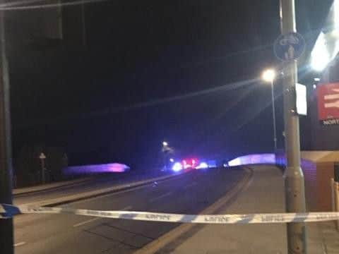The scene looking from Black Lion Hill near the rail station, towards St James