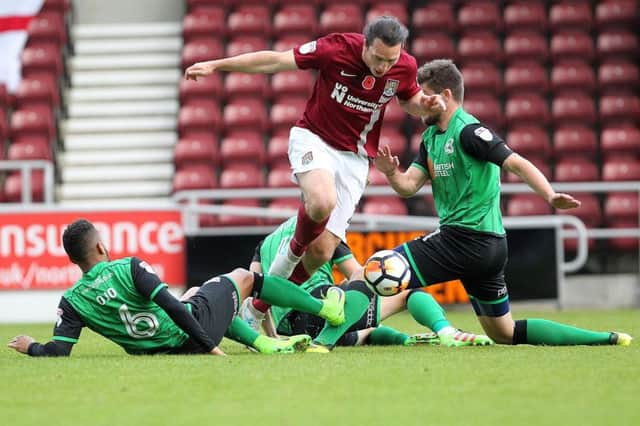 NOT YOU AGAIN: Saturday will be the fourth time this season that the Cobblers have faced Scunthorpe United after playing them three times in November