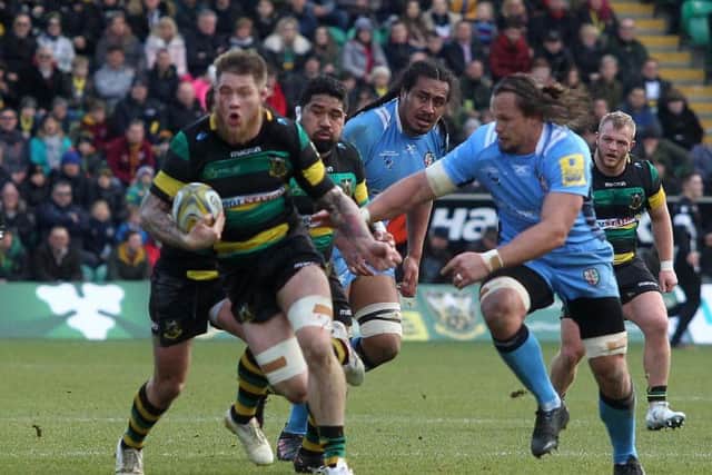 Teimana Harrison was in the thick of the action