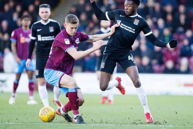 Gboly Ariyibi was given his first start for the Cobblers on Saturday