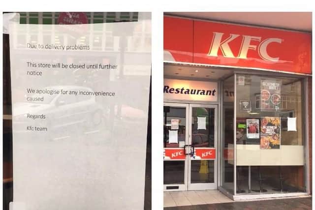 KFC stores across the UK have run out of chicken due to a 'delivery hiccup'.
