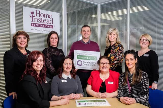 Back Row L-R: Denise Hill, Christine Allen (registered care manager), Ray Warburton, Jo Warburton, Theresa Pocklington. Front row L-R: Cassy Buzzard, Kelly Mennim, Marcia Lawrance, Bianca Bounds