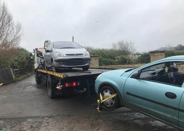 Police seized "hundreds" of items from the Dunroamin site on Monday (February 19).