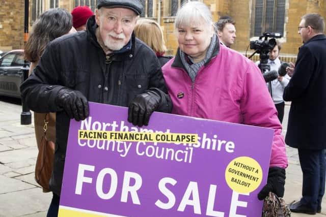 Toby Birch and Wendy Andrews pictured outside County Hall. (Pictures: Kirsty Edmonds).