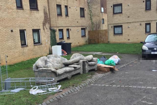 Sally says she reports fly-tipping on the Ecton Brook estate daily.