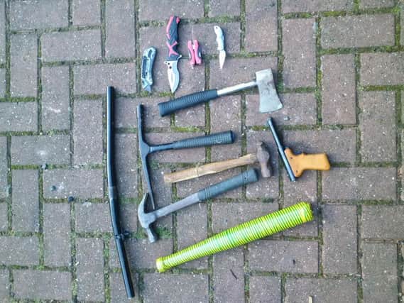 Just some of the weapons seized as part of the operation across Northamptonshire.