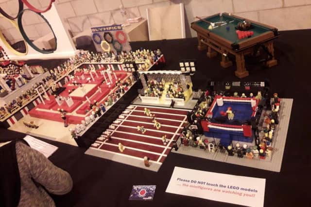 the display in March will feature a five-foot Olympic display, the Sixfields Stadium and a theme park - all made from thousands of Lego bricks.