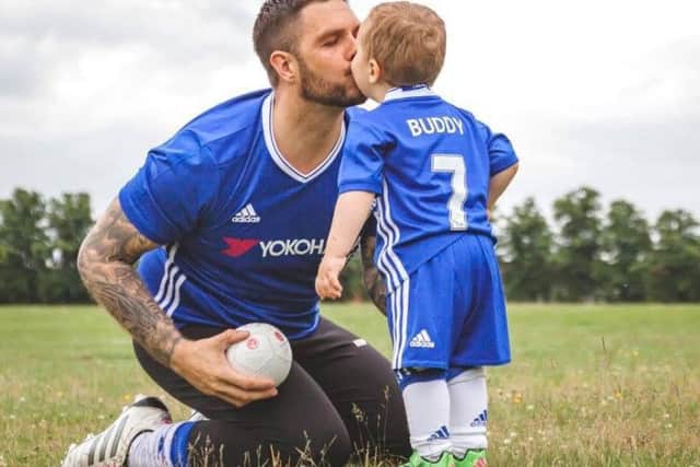 Buddy pictured with his dad, Des.