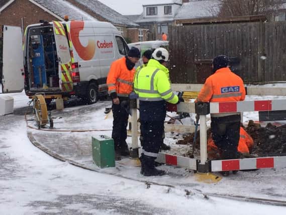 Teams from Cadent Gas has reportedly been working "night and day" to fix the gas.