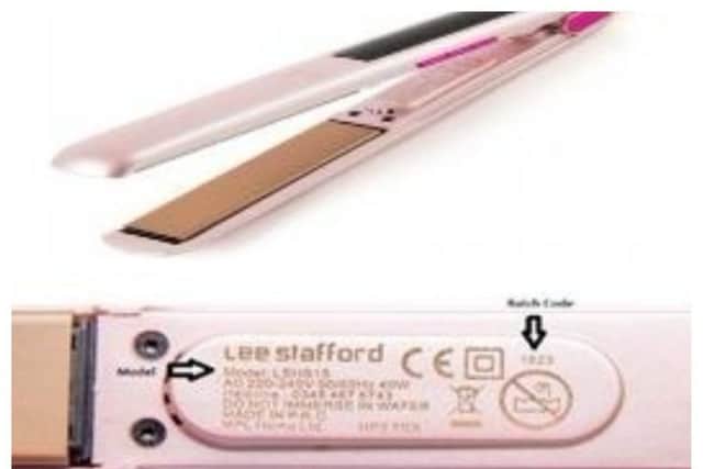 The versions of the appliance which are part of the recall have Model Ref: LSHS15 and Batch Code: 1623.