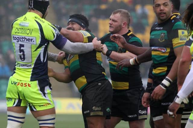 Campese Ma'afu was in the thick of it