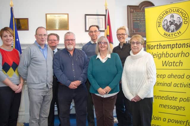 Northamptonshire Neighbourhood Watch representatives with Chief Inspector Lara Alexander-Lloyd and prevention manager, Sara Postlewaite.