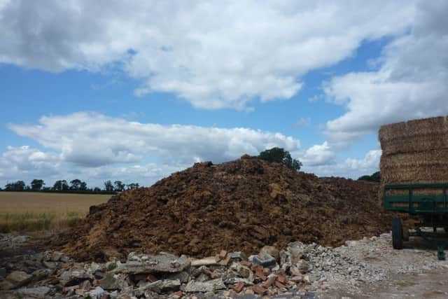 Manure heap. Picture copyright Heather Jan Brunt