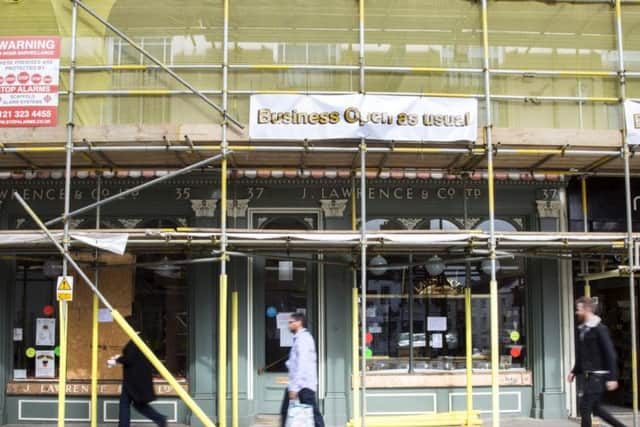 Lawrence's coffee shop in St Giles Street shut last year after the Oliver Adams company went bust. it could now be turned into a restaurant and flats.