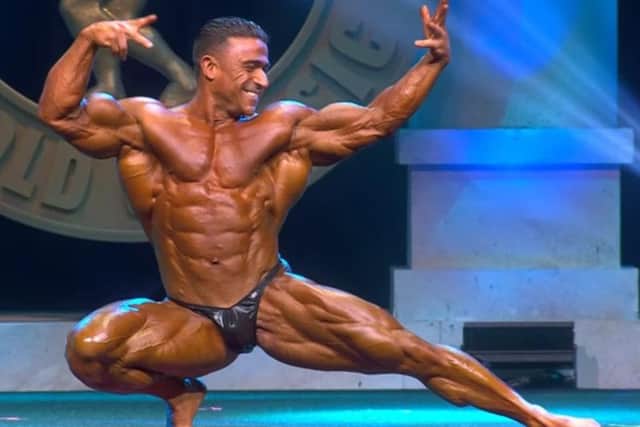 Kamal winning performance at the Arnold Classic 212 show. Courtesy of Generation Iron Fitness Network.