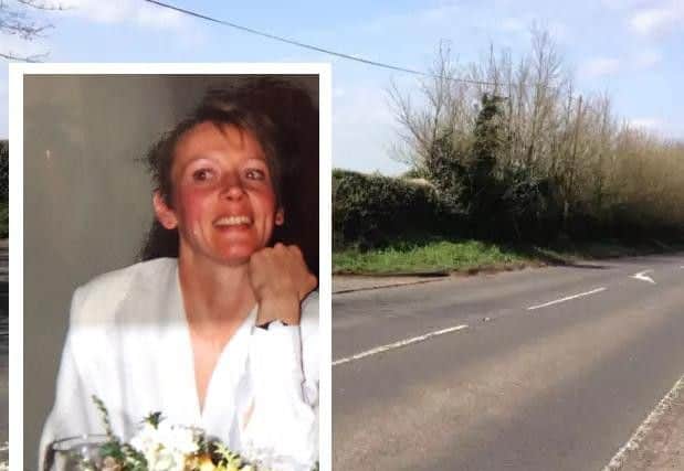 Mary Davies died when she was hit by a speeding car on the A508 while out running.