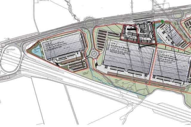 Northampton Borough Council officers have raised no objection to plans for a large set of warehouses on the edge of Northampton.
