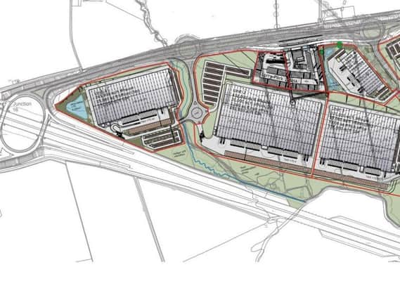 Northampton Borough Council officers have raised no objection to plans for a large set of warehouses on the edge of Northampton.