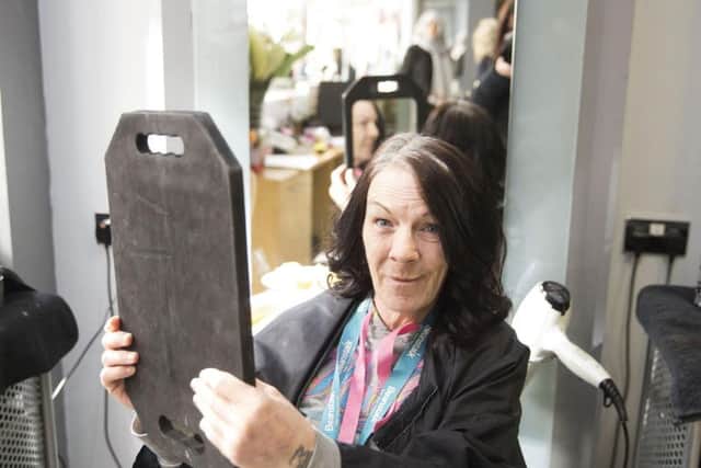 Sandra had her hair cut and her eyebrows waxed. She said she felt great.