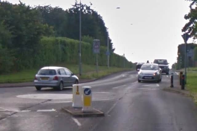 A pedestrian and a car were involved in a collision on Rowtree Road.
