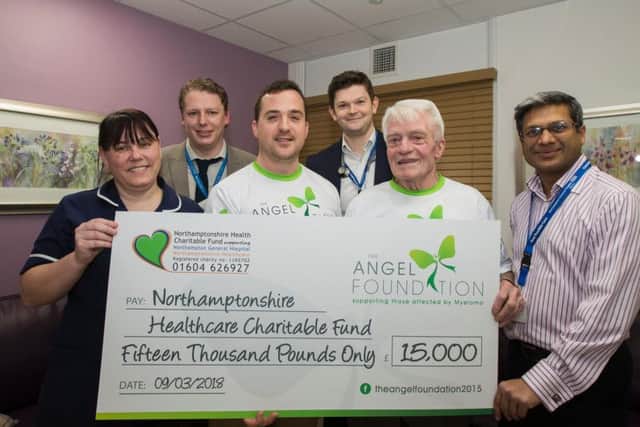 The Northamptonshire Healthcare Charitable Fund received 10,000 from The Angel Foundation yesterday for the new emergency assessment unit as well as 5,000 for a relatives assessment room.