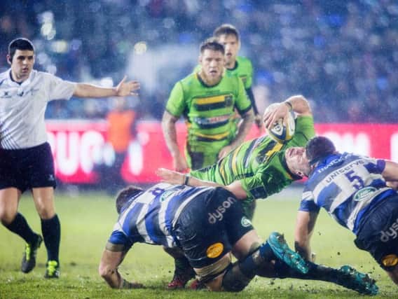 Action from Saints' clash at Bath (Pictures; KIrsty Edmonds)