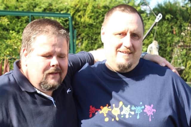 Gary and Peter before their weightloss.