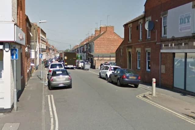 A Land Rover crashed into two stationary cars in Oliver Street this morning.