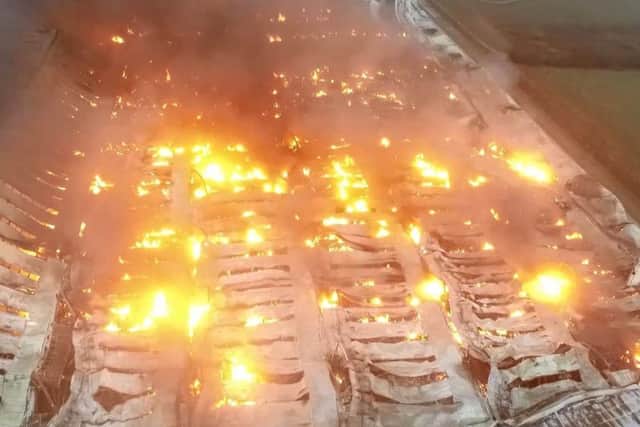 The fire at the Gardman warehouse caused "total damage"