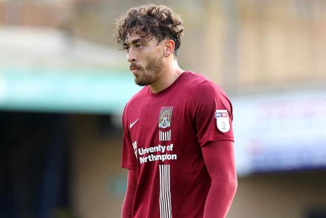 Matt Crooks leaves the pitch after being sent off at Southend in September