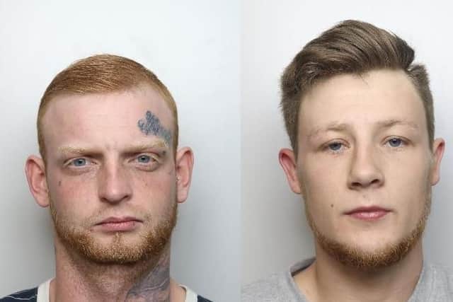 Joshua Bradley and Derice Davis sniggered as their crimes were read out.