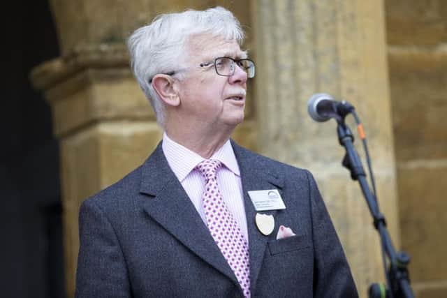Jim Harker at the Delapre Abbey opening yesterday.