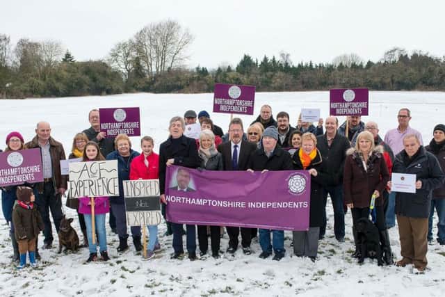 Tom Appleyard, centre, has launched a new political party for Northamptonshire.