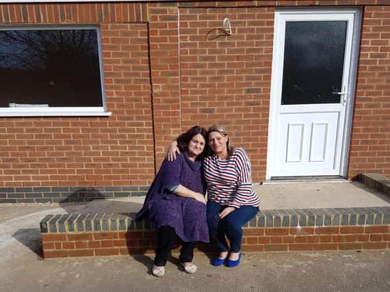 Pictured L-R: Nicole will manage the daycare centre and Amanda will be deputy boss. The pair are sat on the site of The Stables before doors open to clients later this month.