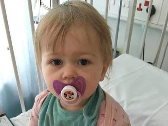 Little Connie Bent was born with Wolff Parkinsons white syndrome and has now been diagnosed with Leukemia at 17 months old. Here she is pictured in hospital by her mum, Leanne.