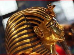 The famous death mask of the Egyptian boy-king, King Tut