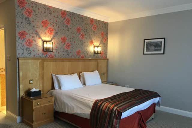 We stayed in a club room equipped with a TV, complimentary wi-fi and mini-fridge.